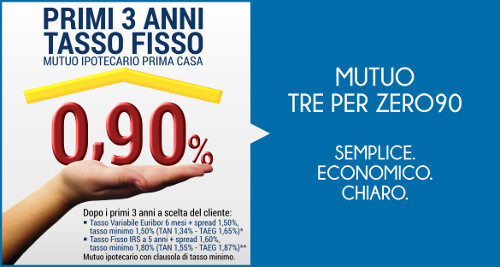 Immagine prodotto Mutuo Tre Per Zero90