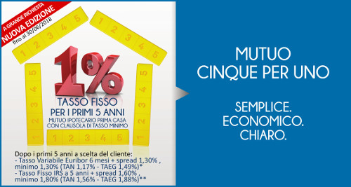 Immagine prodotto Mutuo Cinque Per Uno