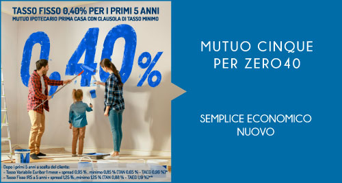 Immagine prodotto Mutuo Cinque Per Zero40