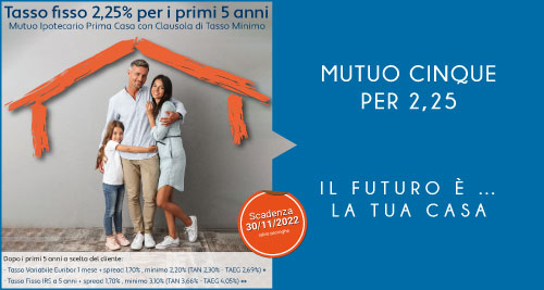 Immagine prodotto Mutuo Cinque Per 2,25